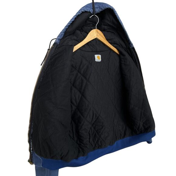 Carhartt Active Jacket Quilt Lined Mens Large J68 BLU Blue Sandstone - Picture 16 of 16